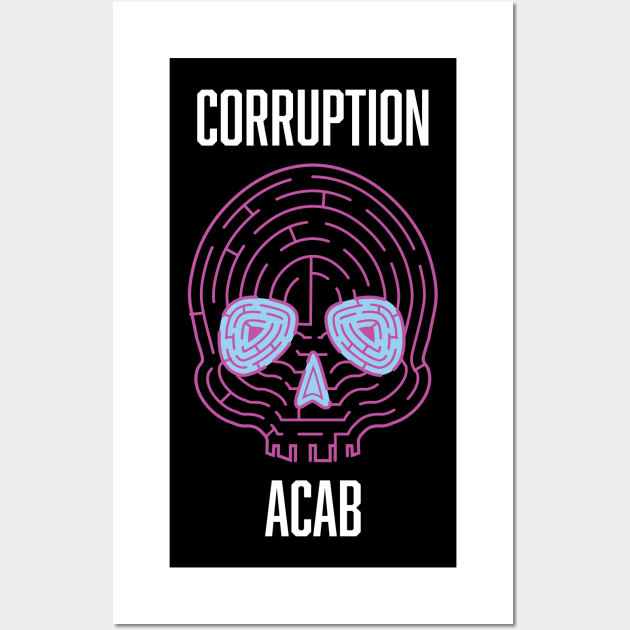 ACAB Police Corruption Death Maze Wall Art by aaallsmiles